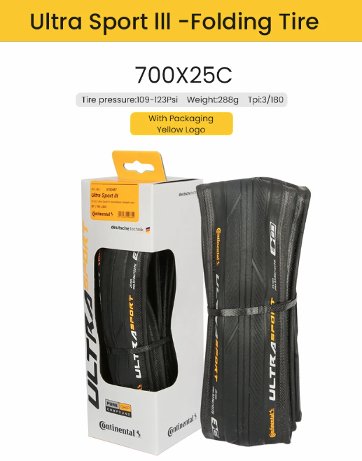 Continental ULTRA SPORT Ⅲ GRAND SPORT RACE Racefietsband 700x23C/25C/28C Lichtgewicht Duurzaam Anti-lek