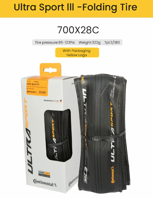 Continental ULTRA SPORT Ⅲ GRAND SPORT RACE Racefietsband 700x23C/25C/28C Lichtgewicht Duurzaam Anti-lek