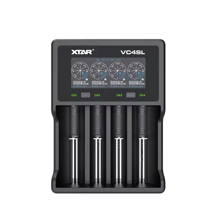 XTAR VC4SL 18650 21700 batterijlader USB-C snel opladen milieuvriendelijke veelzijdige lader voor technische accessoires