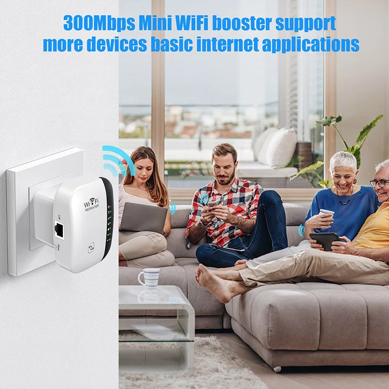Wifi Repeater Draadloze Signaalversterker Uitgebreide Netwerkversterker Thuisrouter Door De Muur Slaapkamer Ontvangst Bewegend
