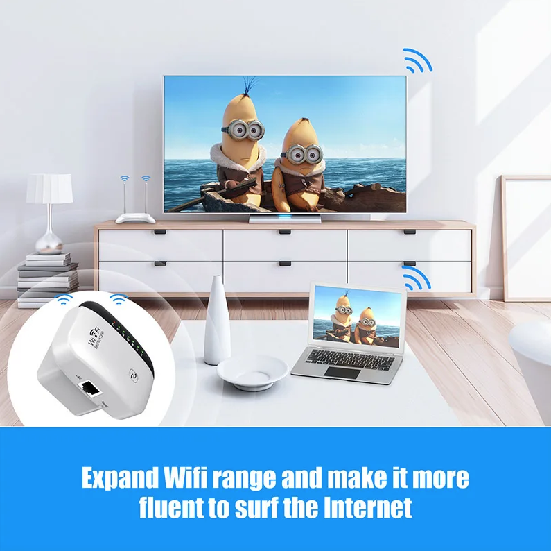 Wifi Repeater Draadloze Signaalversterker Uitgebreide Netwerkversterker Thuisrouter Door De Muur Slaapkamer Ontvangst Bewegend
