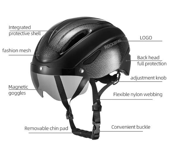 ROCKBROS fietshelm met geïntegreerd LED-licht en ultralicht ontwerp voor zichtbaarheid en comfort fietsveiligheid