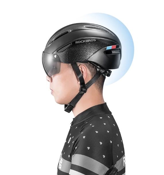 ROCKBROS fietshelm met geïntegreerd LED-licht en ultralicht ontwerp voor zichtbaarheid en comfort fietsveiligheid