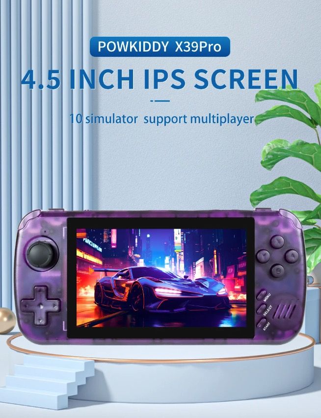 POWKIDDY X39pro Draagbare Videogameconsole 4.3 inch IPS Retro Gaming met PS1-ondersteuning en HD-uitvoer