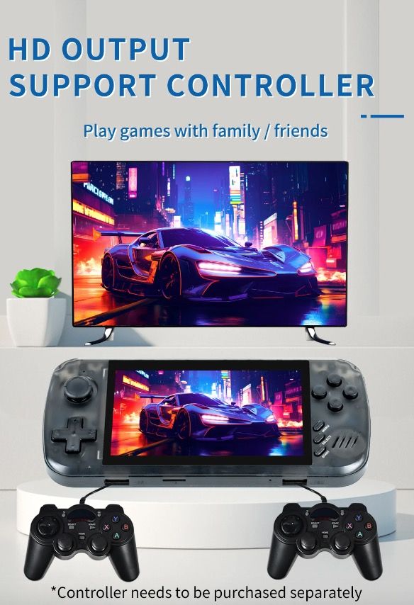 POWKIDDY X39pro Draagbare Videogameconsole 4.3 inch IPS Retro Gaming met PS1-ondersteuning en HD-uitvoer