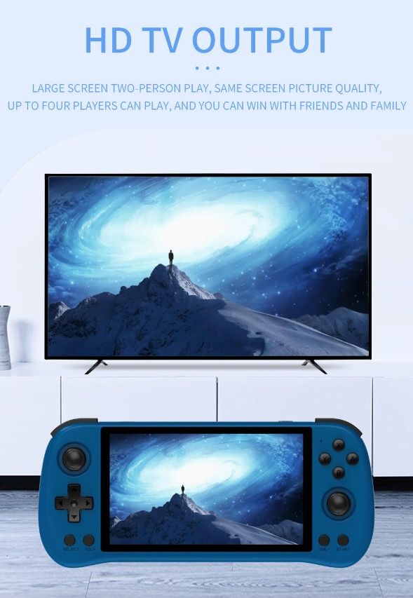 POWKIDDY X55 Draagbare gameconsole Retro Gaming 5.5 inch scherm IPS-display RK3566 processor Gamen onderweg