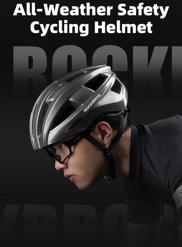 ROCKBROS Fietshelm met LED-achterlicht Ultralicht en Waterafstotend MTB en Racefietshelm Fietsveiligheid