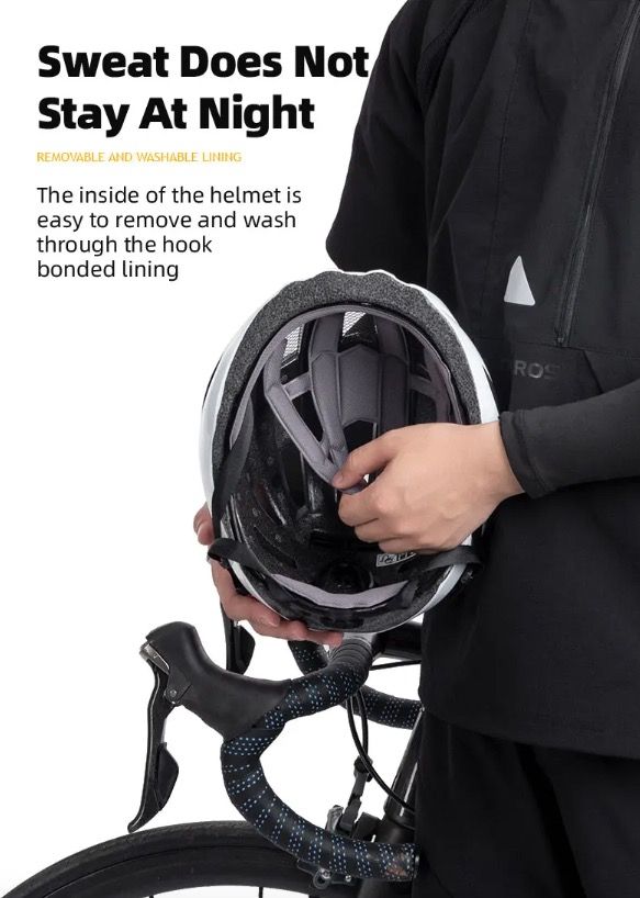 ROCKBROS Fietshelm met LED-achterlicht Ultralicht en Waterafstotend MTB en Racefietshelm Fietsveiligheid