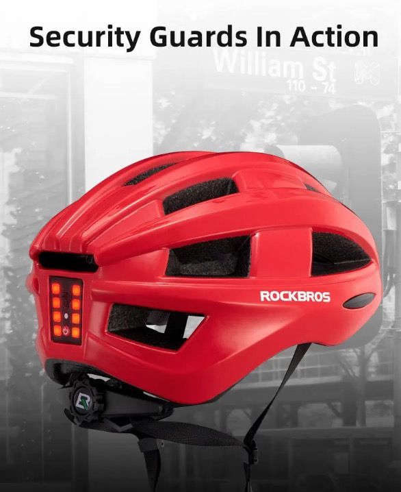 ROCKBROS Fietshelm met LED-achterlicht Ultralicht en Waterafstotend MTB en Racefietshelm Fietsveiligheid